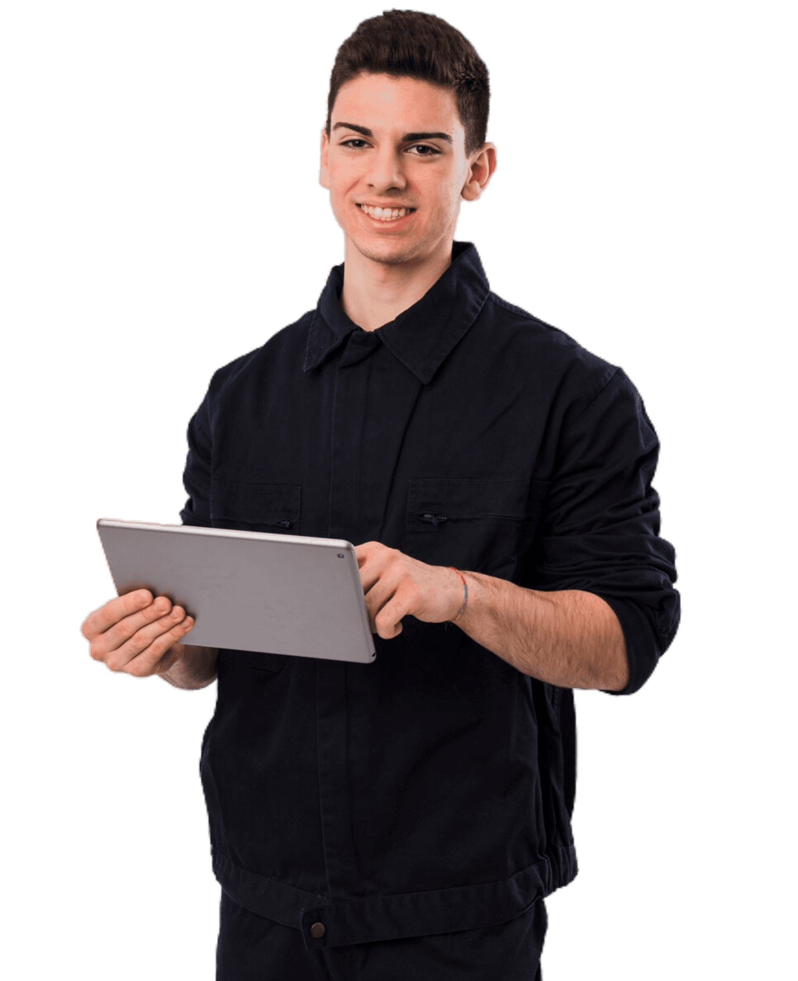 A job seeker reviewing openings on a tablet